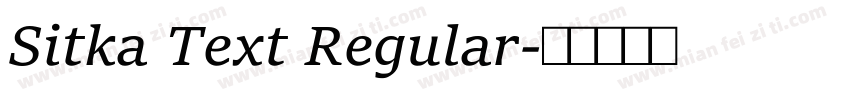 Sitka Text Regular字体转换